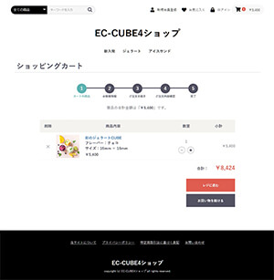 EC-CUBEカゴの中
